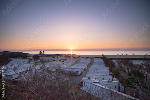 Llanbedrog caravan winter sunrise photo