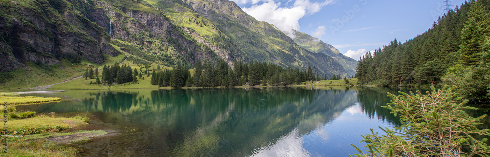 summer dayon the Hintersee lake in Austrian Alps
