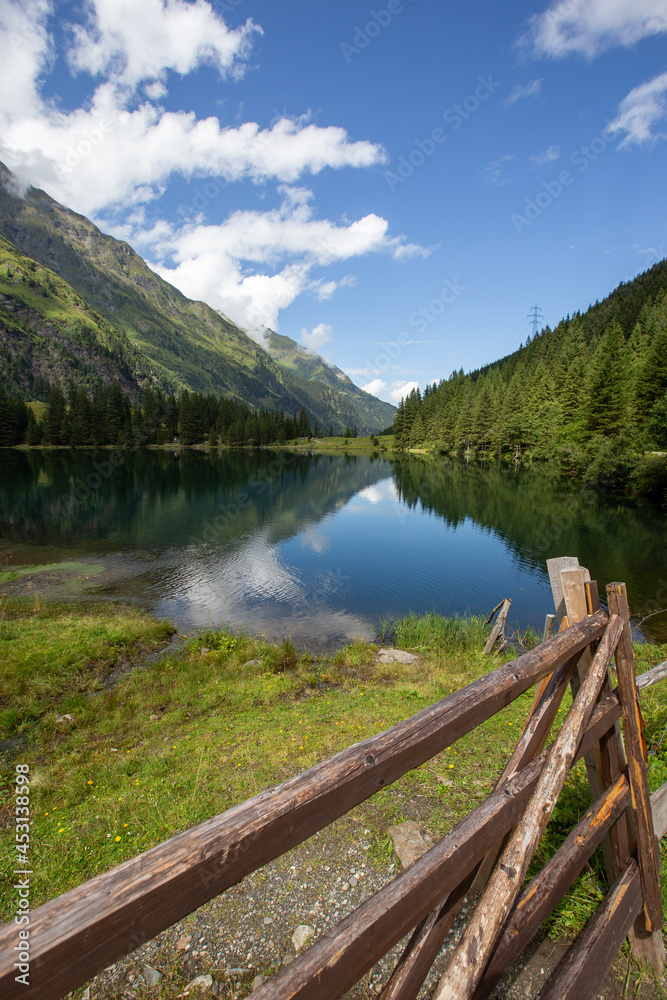 summer dayon the Hintersee lake in Austrian Alps