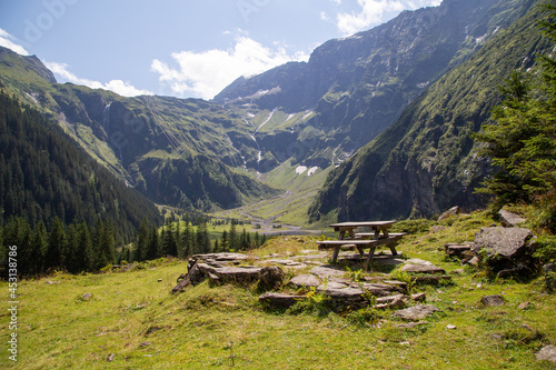 summer dayon the Hintersee lake in Austrian Alps