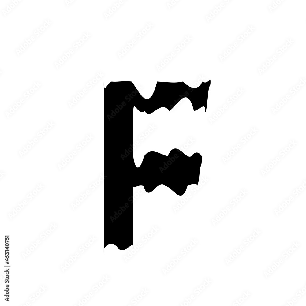 Abstract horror scary logo design letter f Abstract horror scary logo design letter f