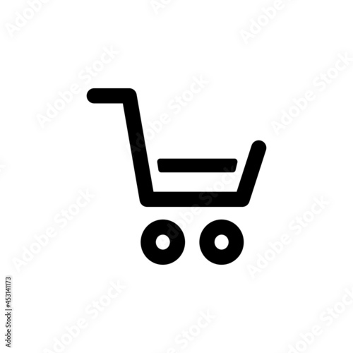 Shopping cart icon vector. purchases illustration sign. buy symbol or logo.