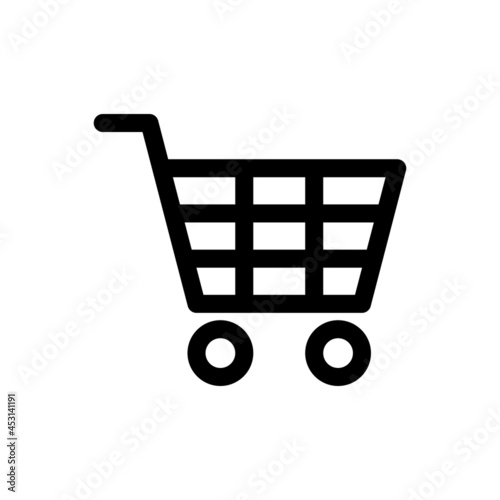 Shopping cart icon vector. purchases illustration sign. buy symbol or logo.