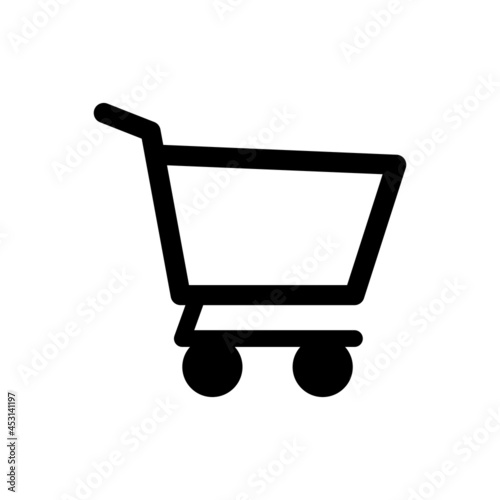 Shopping cart icon vector. purchases illustration sign. buy symbol or logo.