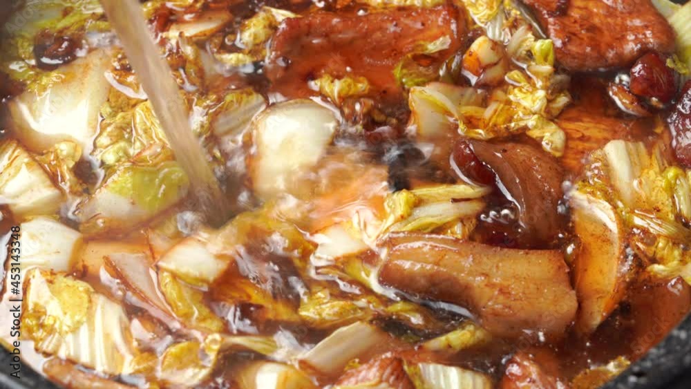 Stewed cabbage with pork vermicelli, a specialty of Northeast China Stewed cabbage with pork vermicelli, a specialty of Northeast China