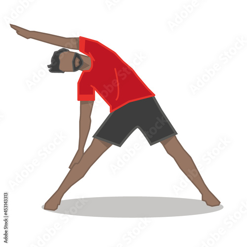 Male Gymnast workout  - healtthy lifestyle and fitness - vector illustration photo