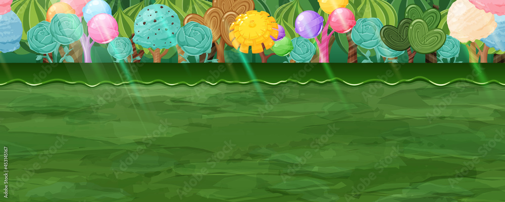 お菓子の世界の風景イラスト 抹茶の森 横スクロールゲームの背景 シームレス Stock Vector Adobe Stock お菓子の世界の風景イラスト 抹茶の森 横スクロールゲームの背景 シームレス Stock Vector Adobe Stock