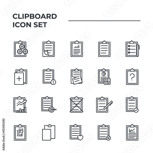 Clipboard set icon, isolated Clipboard set sign icon, vector illustration