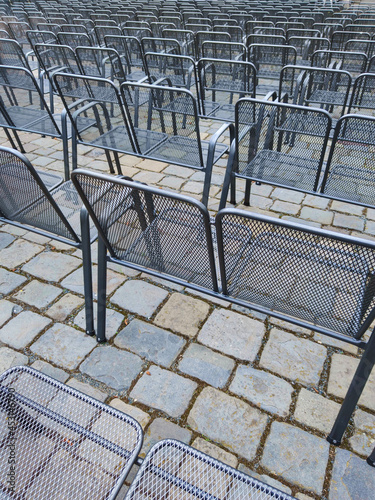 empty seats at an outdoor concert, coronavirus concert ban, restrictions