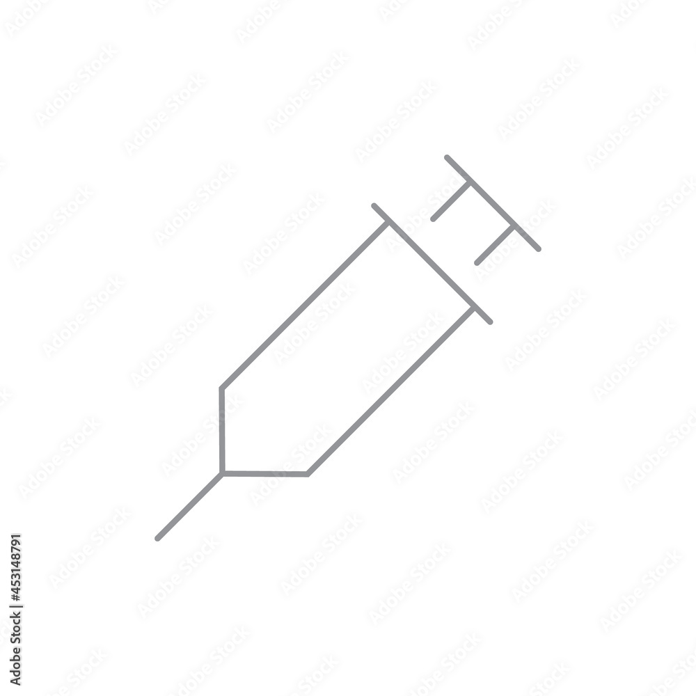 Syringe icon. Vaccine symbol. Linear vector illustration. Syringe icon. Vaccine symbol. Linear vector illustration.