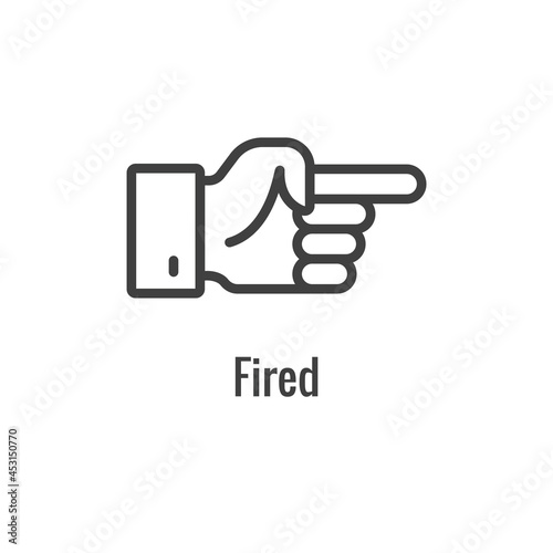 Job Loss, Downsizing, Getting Fired, and Unemployment due to Covid 19 or Coronavirus Icon