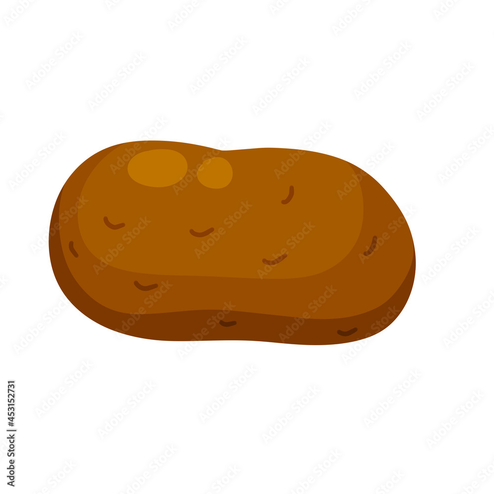 Potato. Brown root vegetable. Flat illustration. Natural farm product Potato. Brown root vegetable. Flat illustration. Natural farm product