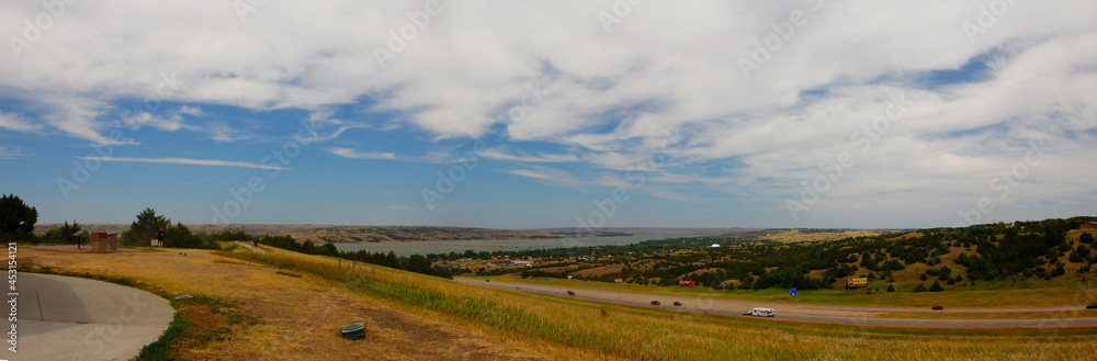 Views of Chamberlain, South Dakota on the Missouri River in Summer