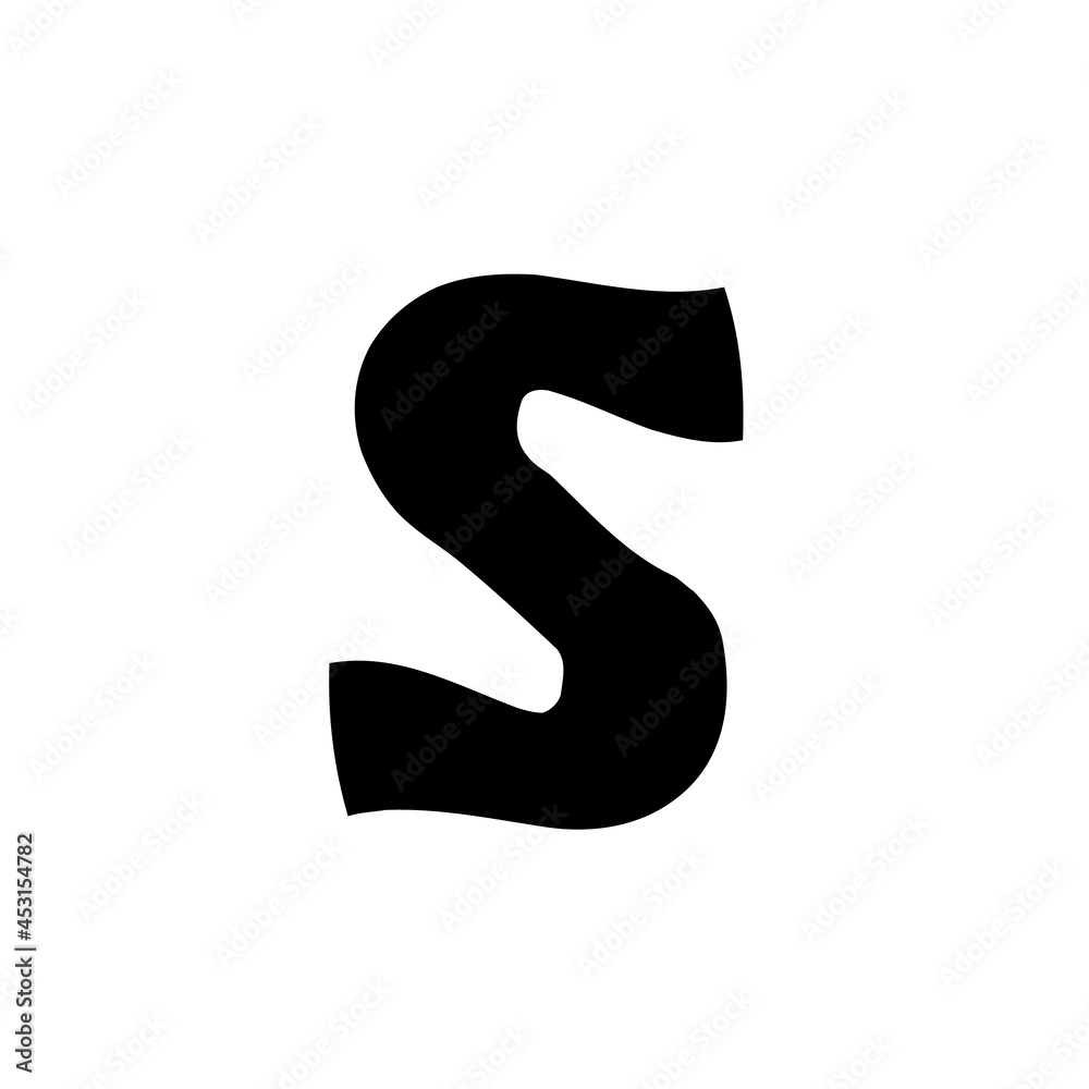 Abstract vector swing twist dancing funky icon lettering logo design Abstract vector swing twist dancing funky icon lettering logo design