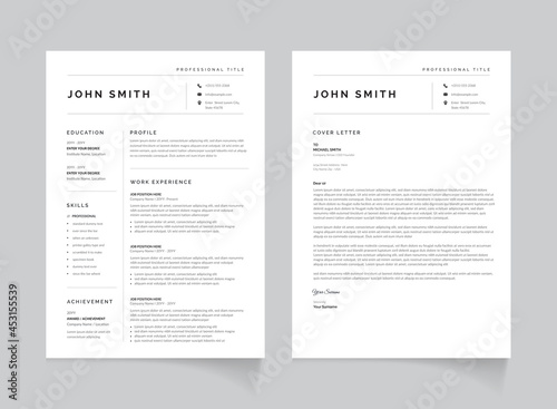 Resume and Cover Letter, Minimalist resume cv Resume templates to help you land that great job photo