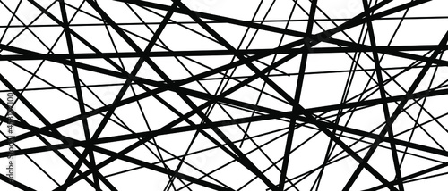 Random chaotic lines background. Abstract geometric pattern. Modern abstract vector texture.