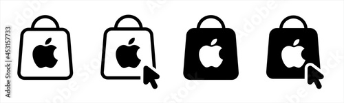 Apple Store Bag, August 27, 2021: Editorial vector.