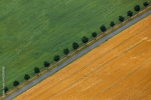 Landschaft bei Neubrandenburg, Mecklenburg-Vorpommern, Deutschland, Luftaufnahme aus dem Flugzeug 