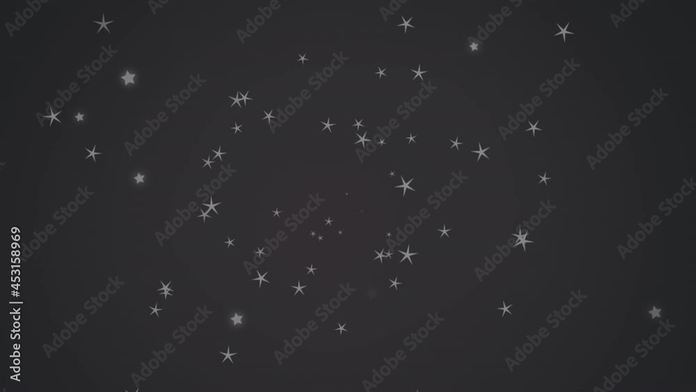 Digital animation of multiple star icons floating against blue background Digital animation of multiple star icons floating against blue background