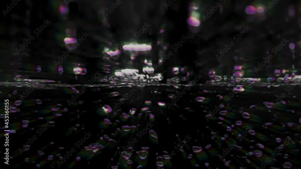 Soda bubbles abstract background. Soda bubbles splashing up to water boder line. showing reflect of water bubbles between border line. Represent freshness of carbonated drinks. Fast and Slow motion.
