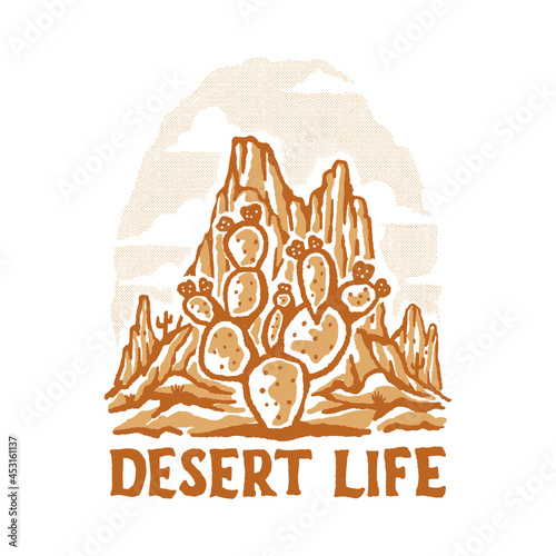 Desert cactus illustration
