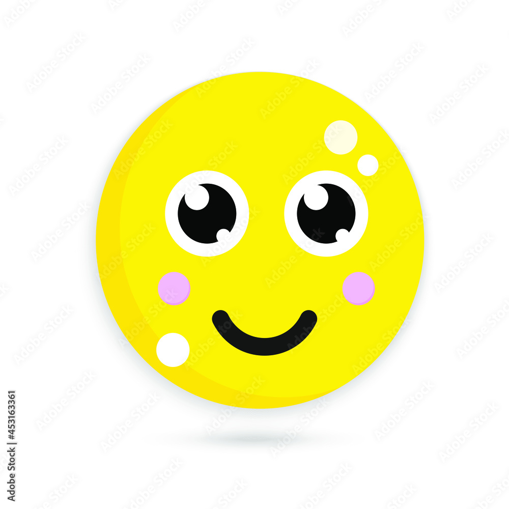 Fototapeta premium cute unhappy emoticon vector design