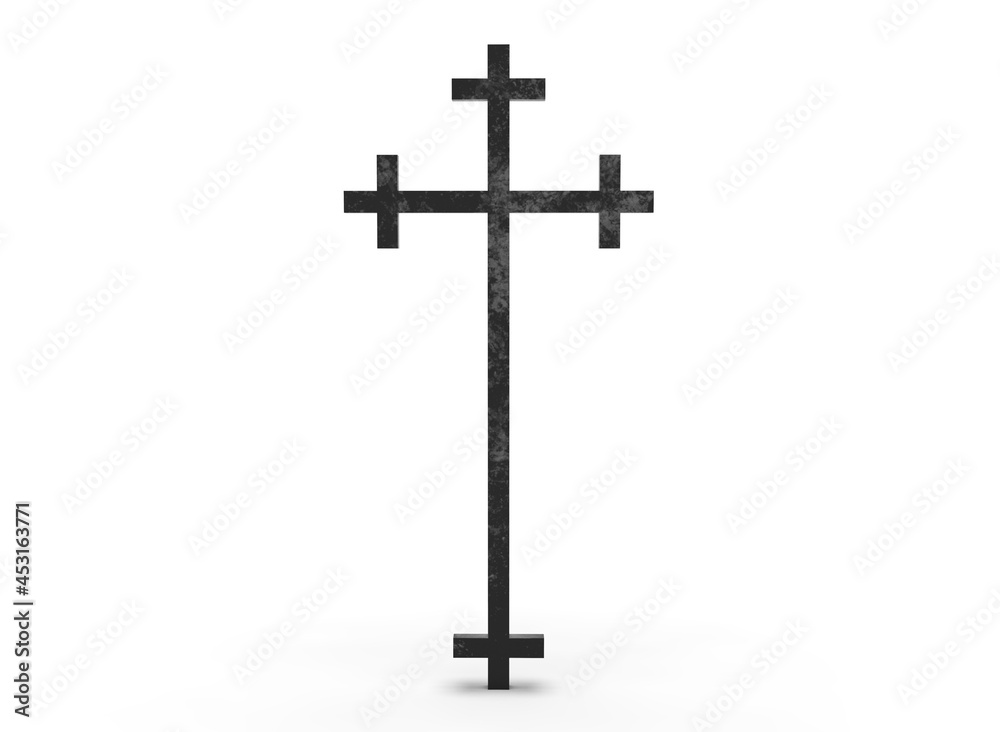 Grave cross on a white background 3d-rendering Grave cross on a white background 3d-rendering