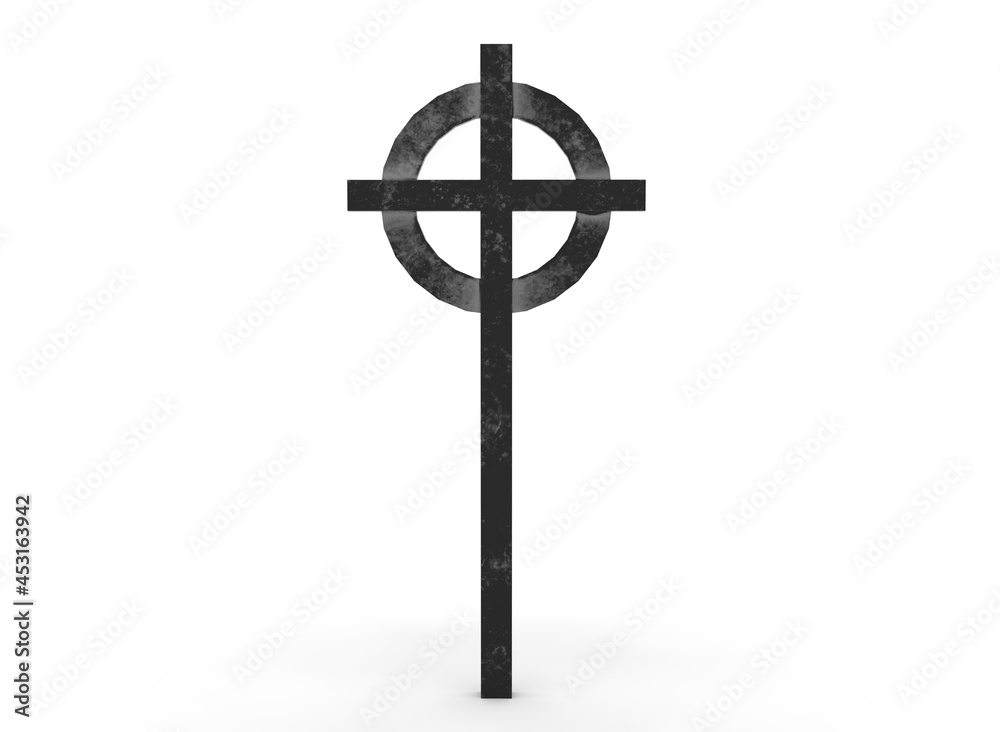 Grave cross on a white background 3d-rendering Grave cross on a white background 3d-rendering