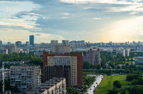 Residential area Saint Petersburg on a summer day.