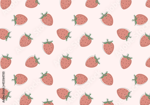 Strawberry icon vector. Strawberry pattern wallpaper.