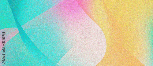 Colourful 80s, 90s style background banner with a noisy gradient texture photo