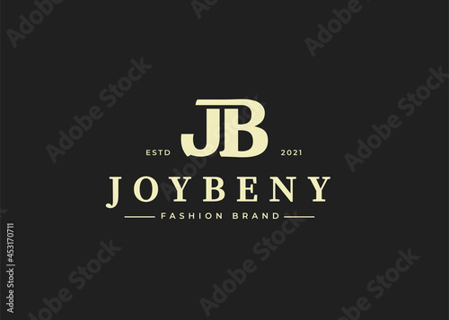 Initial j b letter logo design template, Vector illustrations