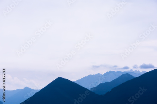 Blue Mountains in clouds 