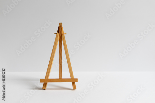 wooden malbert on a white background with a place for writing