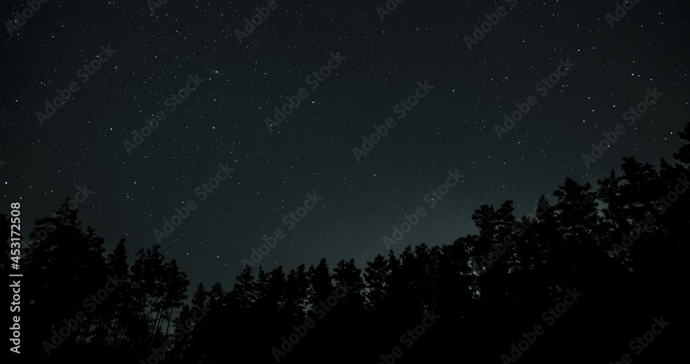 Timelapse of moving stars in night sky Timelapse of moving stars in night sky