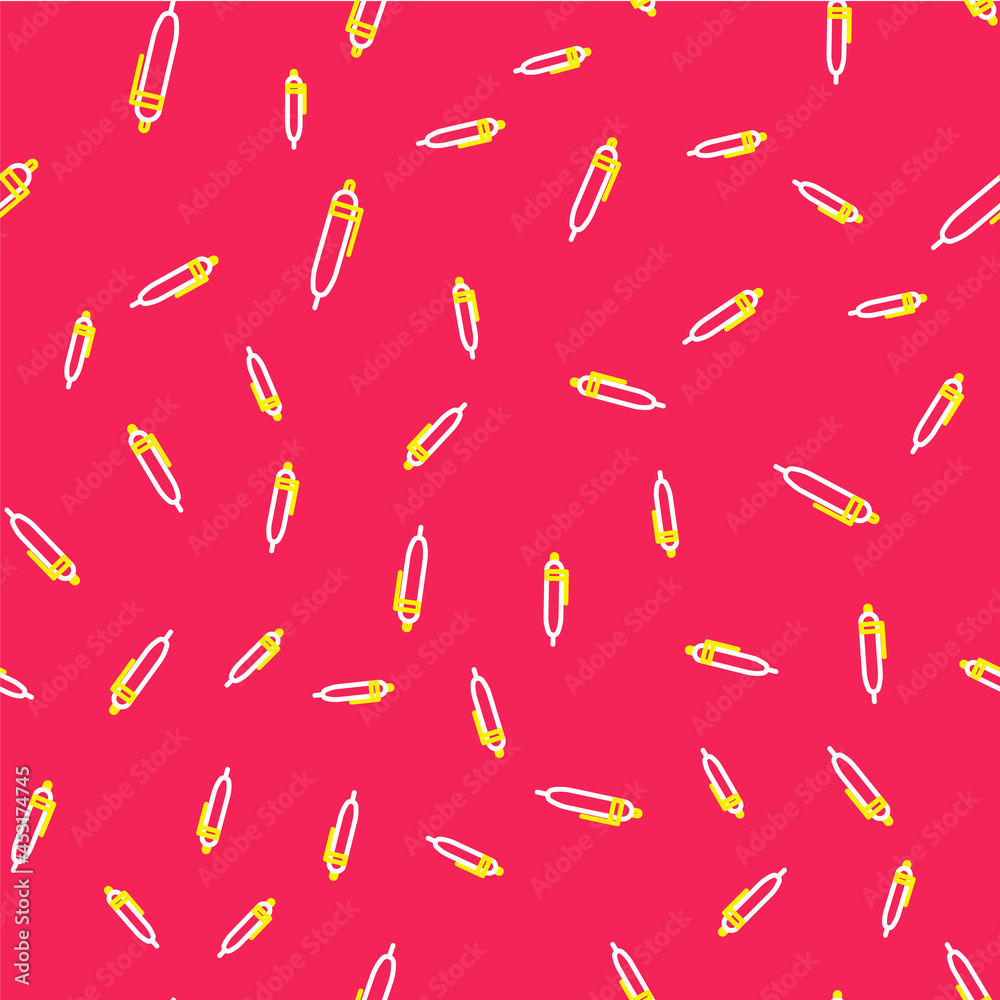 Line Pen icon isolated seamless pattern on red background. Vector Line Pen icon isolated seamless pattern on red background. Vector