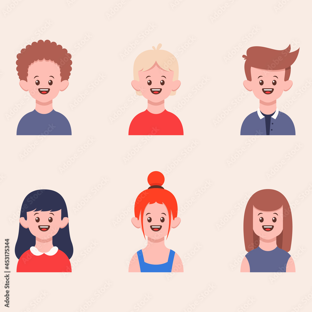 set of people illustration in flat design set of people illustration in flat design
