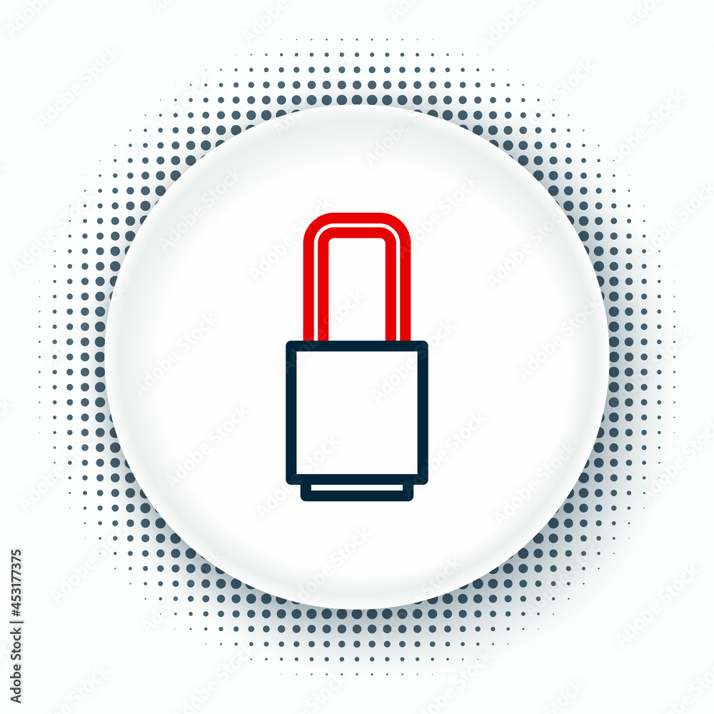 Line Lock icon isolated on white background. Padlock sign. Security, safety, protection, privacy concept. Colorful outline concept. Vector Line Lock icon isolated on white background. Padlock sign. Security, safety, protection, privacy concept. Colorful outline concept. Vector
