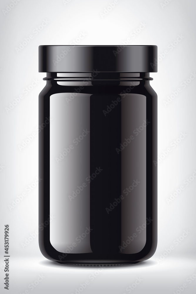Black Jar on Background. Black Jar on Background.