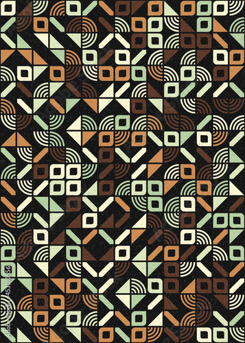 Abstract Geometric Pattern generative computational art illustration