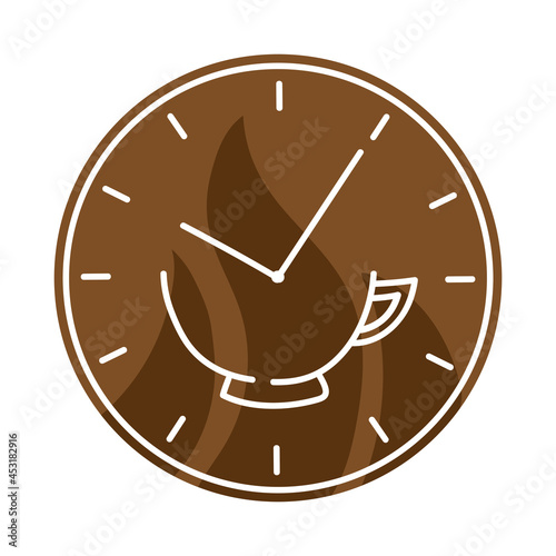 cup of coffee in clock