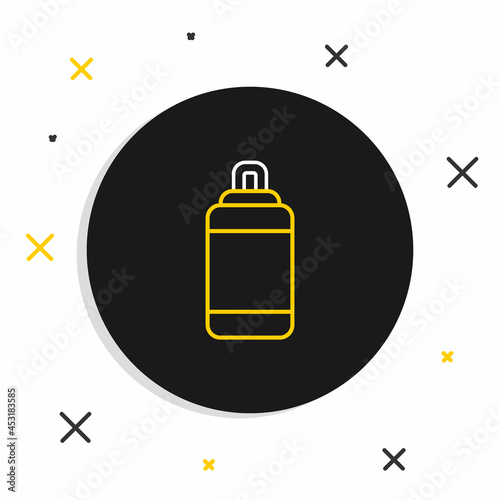 Line Punching bag icon isolated on white background. Colorful outline concept. Vector