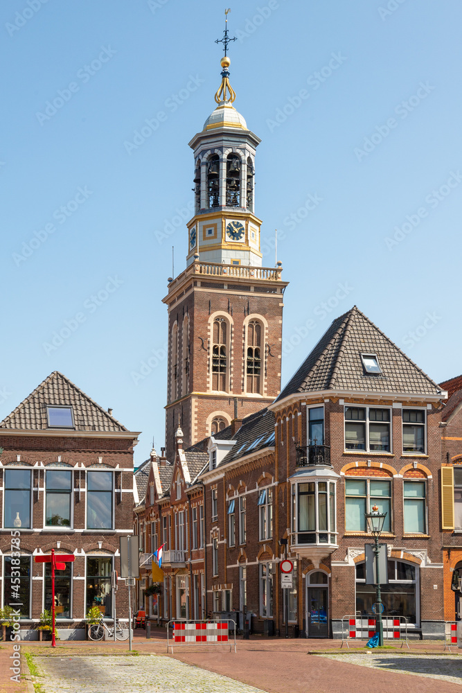 New tower with carillon in the Hanseatic city of Kampen, Overijssel, the Netherlands.