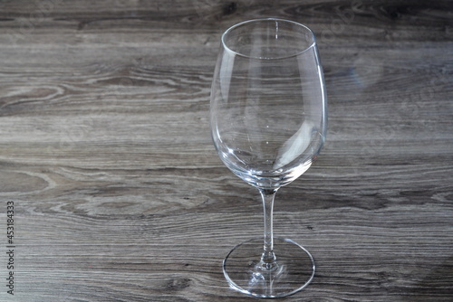 Empty classy wine glass