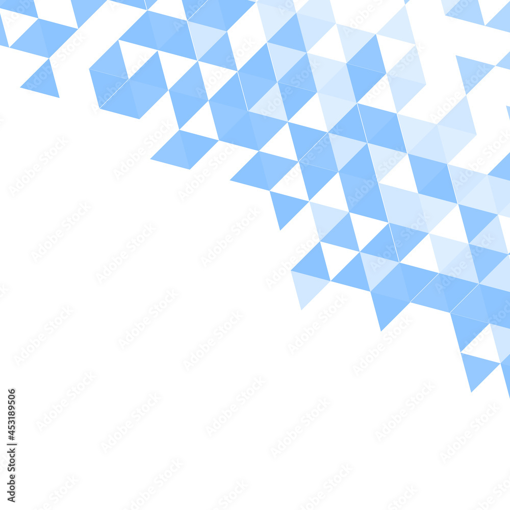 Obraz premium Polygonal blue mosaic background. Abstract low poly vector illustration. Triangular pattern, copy space. Template geometric business design with triangle for poster, banner, card, flyer