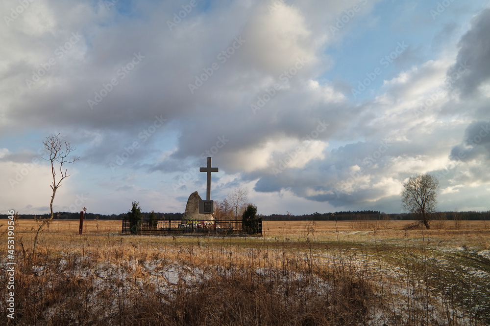 Zabytkowy cmentarz na Roztoczu.