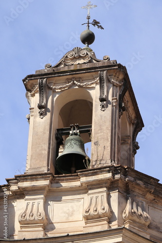 Santa Maria della Pace Church Tower with Bell in Rome, Italy