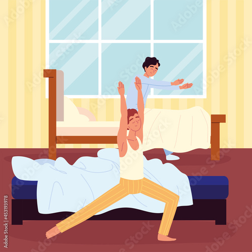 men and bed routine