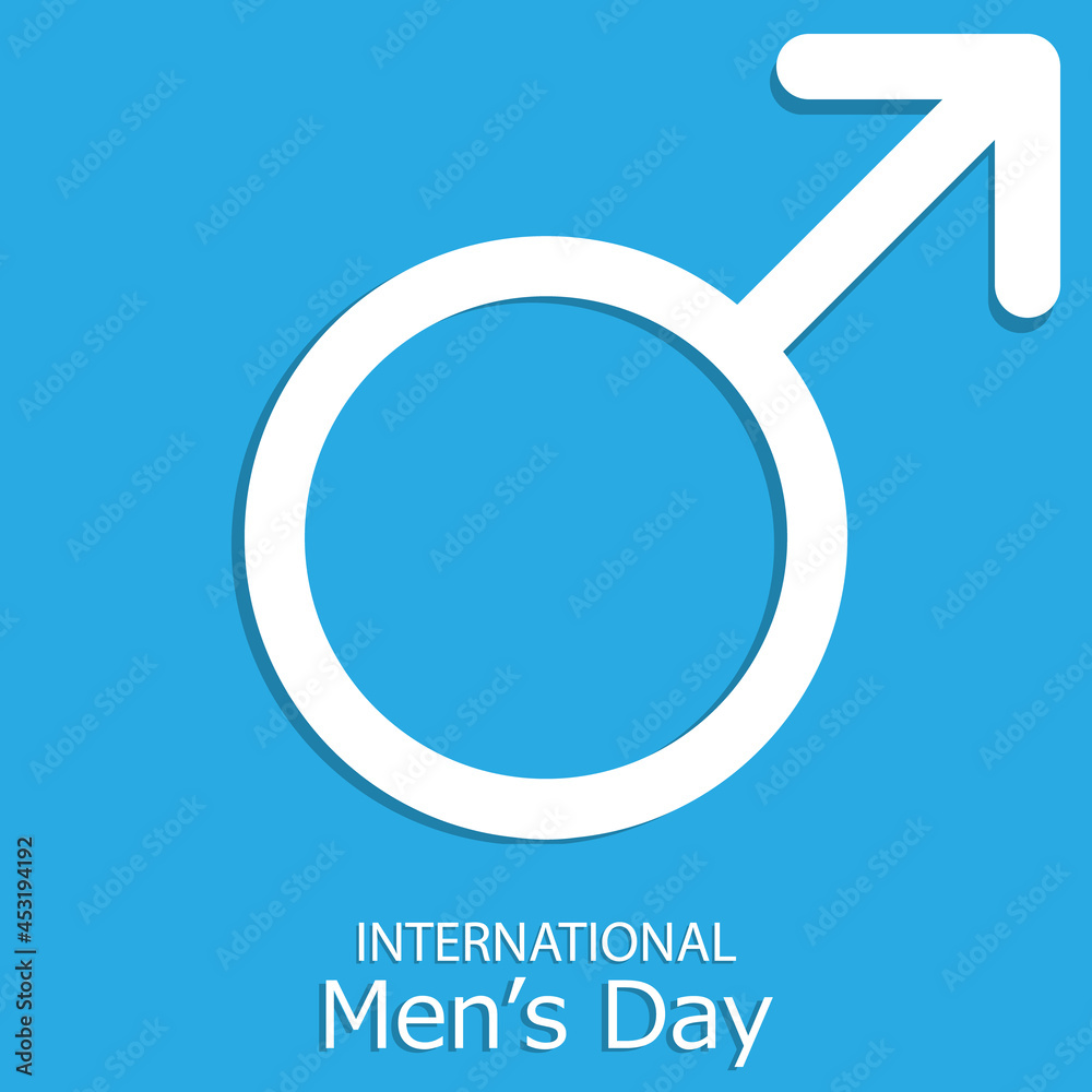 Male gender to international Mens Day, vector art illustration. Male gender to international Mens Day, vector art illustration.
