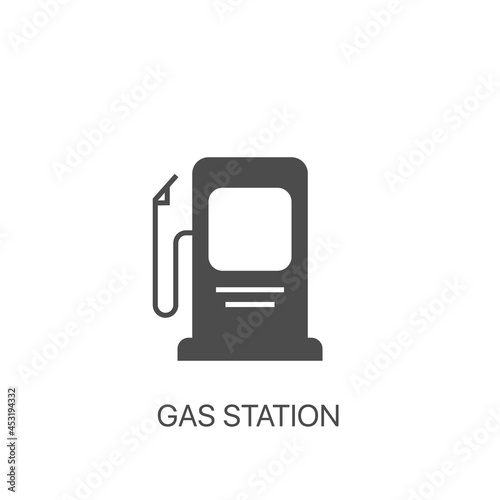 Gas station vector icon. Petrol station symbol